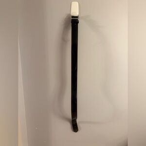 Boston Leather Patent Leather Garrison Belt Size 34 Black 1.75” Made USA